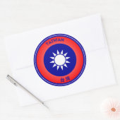 Taiwan-Erbe-Emblem Runder Aufkleber (Umschlag)