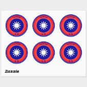 Taiwan-Erbe-Emblem Runder Aufkleber (Blatt)