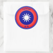 Taiwan-Erbe-Emblem Runder Aufkleber (Tasche)