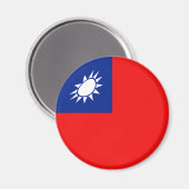 Taiwan Fisheye Flag Magnet (Vorderseite/Rückseite)