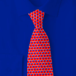 Taiwan Flag Brick Pattern Krawatte
