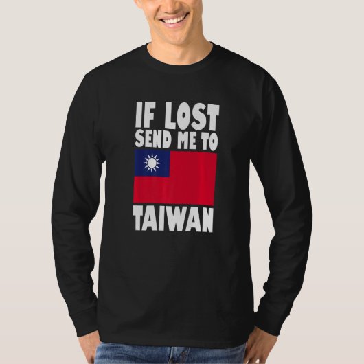 Taiwan Flag Design If lost send me to Taiwan Prem T-Shirt (Vorderseite)