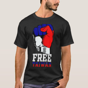 Taiwan Flag Fist taiwanesische Flaggenfarben T-Shirt