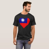 Taiwan Flag Heart Taiwan  Love Taiwan T-Shirt (Vorne ganz)