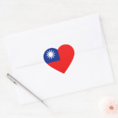 Taiwan-Flag-Heftsticker Herz-Aufkleber (Umschlag)