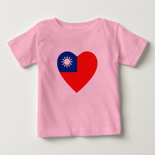 Taiwan Flag Herz T - Shirt (Vorderseite)