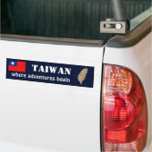 Taiwan Flag + Karte Autoaufkleber (Auf Lkw)