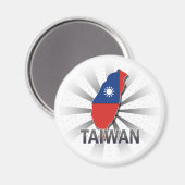 Taiwan Flag Map 2.0 Magnet (Vorderseite/Rückseite)