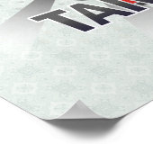 Taiwan Flag Map 2.0 Poster (Ecke)