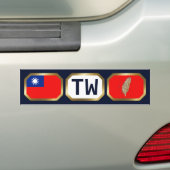 Taiwan Flag Map Code Autoaufkleber (Auf Auto)