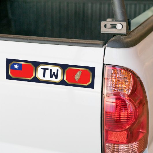 Taiwan Flag Map Code Autoaufkleber (Auf Lkw)