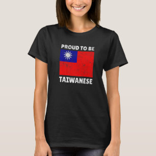 Taiwan Flag Proud Heart Liebe Vintag T-Shirt