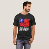 Taiwan Flag Republic Of China Roc Flag T-Shirt (Vorne ganz)