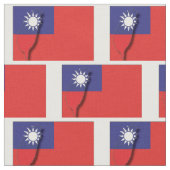 TAIWAN Flag ROC Map Kontur Stoff (Nahaufnahme)