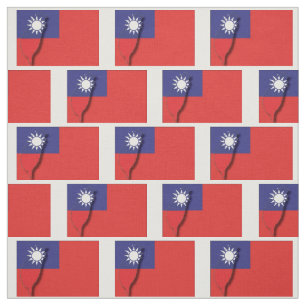 TAIWAN Flag ROC Map Kontur Stoff