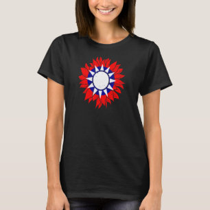 Taiwan Flag Sunflower Taiwani Familie Taipei Männe T-Shirt