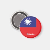 Taiwan-Flagge & Asien - Reise-/Sportfans Magnet (Vorderseite/Rückseite)