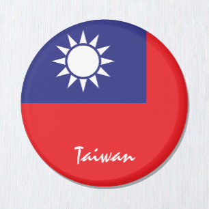 Taiwan-Flagge & Asien - Reise-/Sportfans Magnet