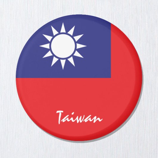 Taiwan-Flagge & Asien - Reise-/Sportfans Magnet