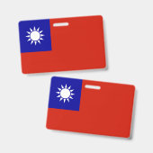 Taiwan-Flagge Ausweis (Vorder- & Rückseite)