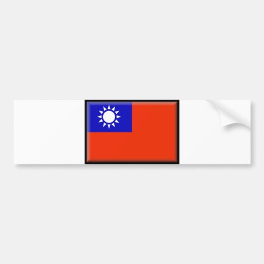 Taiwan-Flagge Autoaufkleber (Vorne)