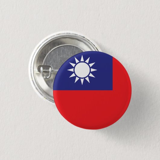 Taiwan-Flagge Button (Vorne & Hinten)