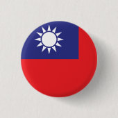Taiwan-Flagge Button (Vorderseite)
