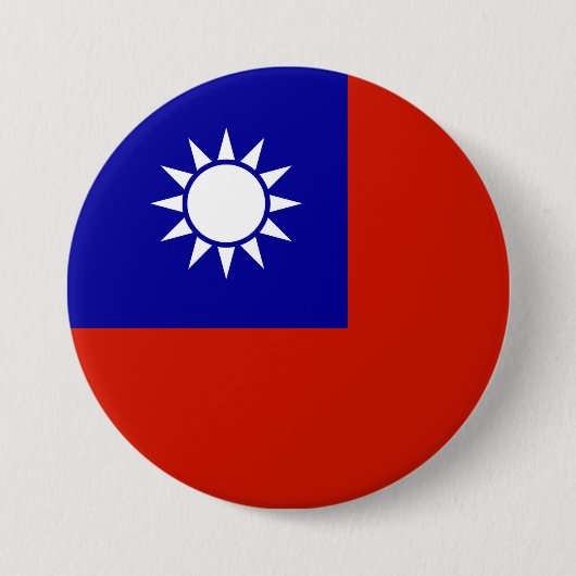 Taiwan-Flagge Button (Vorderseite)