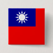 taiwan Flagge Button (Vorderseite)