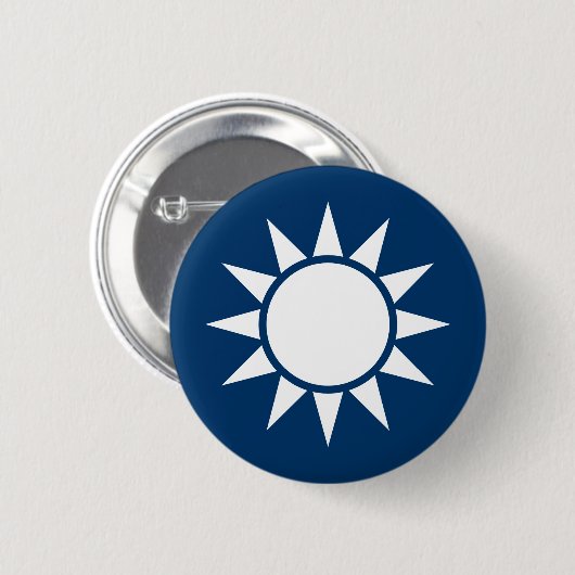 Taiwan-Flagge "Classic" Button (Vorne & Hinten)