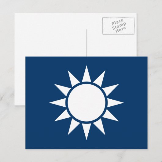 Taiwan-Flagge "Classic" Postkarte (Vorne/Hinten)