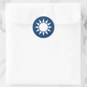 Taiwan-Flagge "Classic" Runder Aufkleber (Tasche)