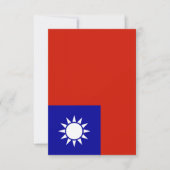 Taiwan-Flagge Dankeskarte (Vorderseite)