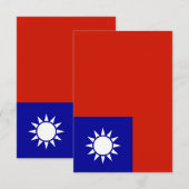 Taiwan-Flagge Dankeskarte (Vorne/Hinten)