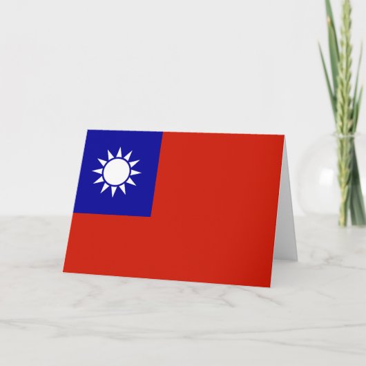 Taiwan-Flagge Dankeskarte (Vorderseite)