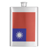 Taiwan-Flagge Flachmann (Vorderseite)