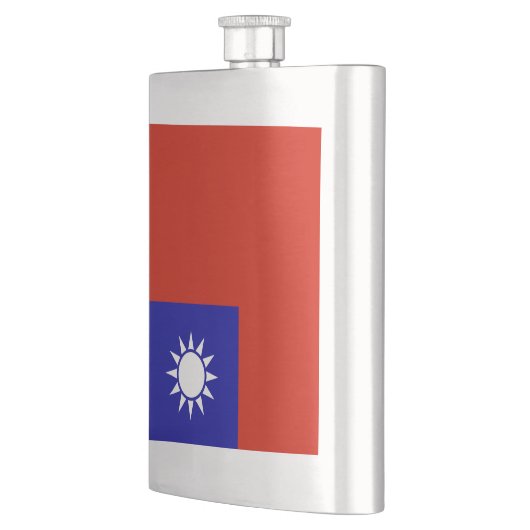Taiwan-Flagge Flachmann (Links)
