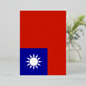 Taiwan-Flagge Folieneinladung (Stehend vorne)