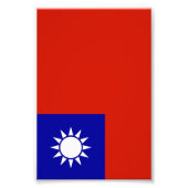 Taiwan-Flagge Fotodruck (Vorne)