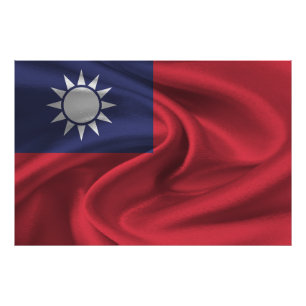 Taiwan-Flagge Fotodruck
