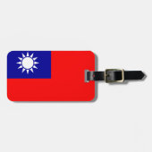 Taiwan-Flagge Gepäckanhänger (Vorderseite horizontal)