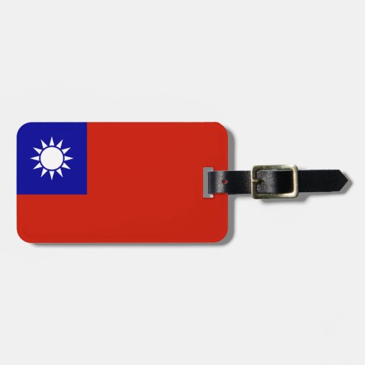 Taiwan-Flagge Gepäckanhänger (Vorderseite horizontal)