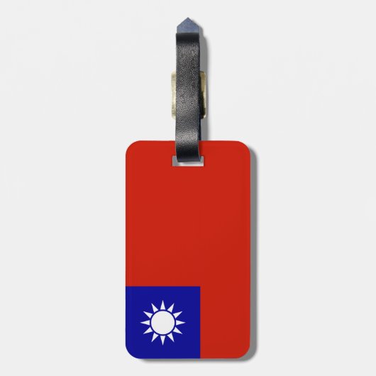 Taiwan-Flagge Gepäckanhänger (Rückseite vertikal)