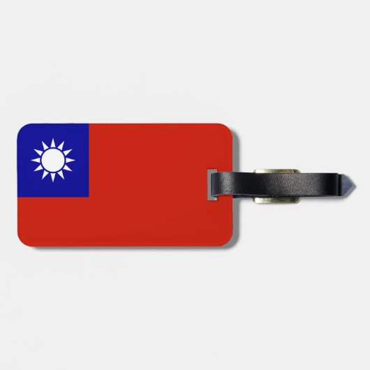Taiwan-Flagge Gepäckanhänger (Rückseite horizontal)