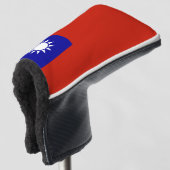 Taiwan-Flagge Golf Headcover (3/4 Vorderseite)