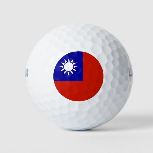 Taiwan-Flagge Golfball (Vorderseite)