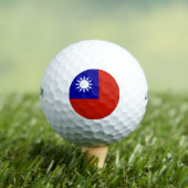 Taiwan-Flagge Golfball (Insitu T-Shirt)