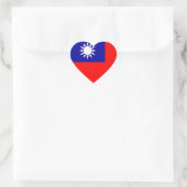 taiwan Flagge Herz-Aufkleber (Tasche)