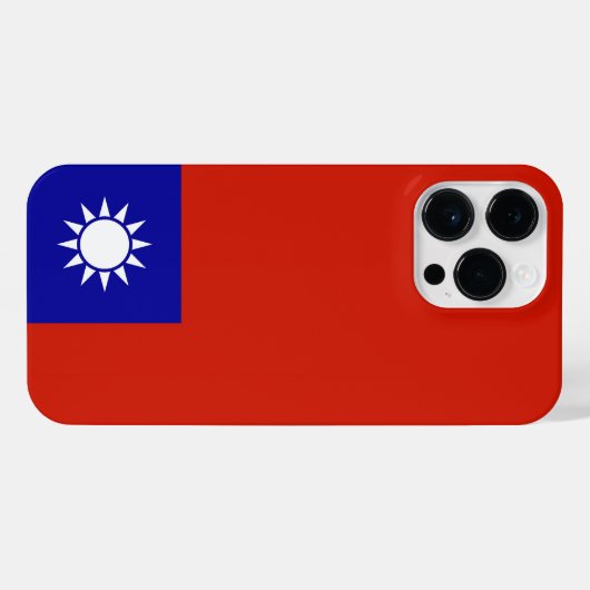 Taiwan-Flagge iPhone Hülle (Rückseite (Horizontal))