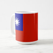 Taiwan-Flagge Kaffeetasse (Vorderseite Links)